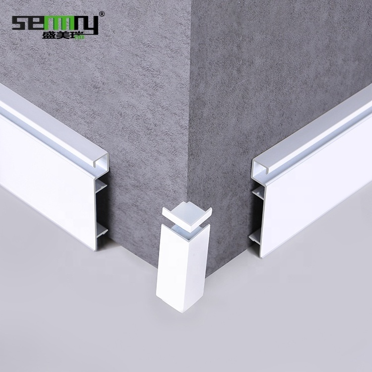 Hot sale FLOOR MOLDING Led Aluminium wite Skirting Baseboard  waterproof baseboard accessories aluminum baseboard  lights