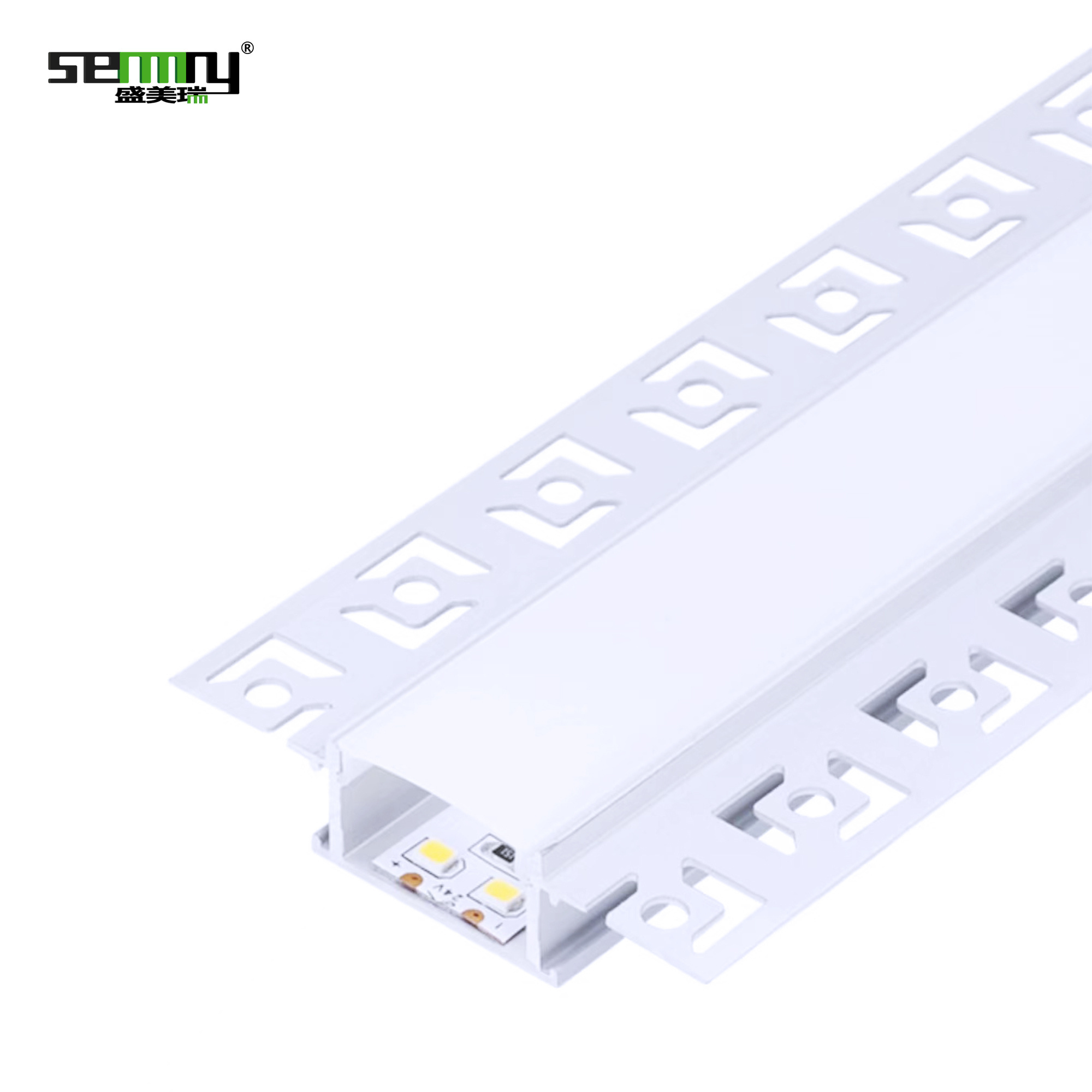 Ceiling Wall Linear Lamp Embedded Aluminum Profile for LED Strip Light LED Light Strips Alu Channel With PC Cover