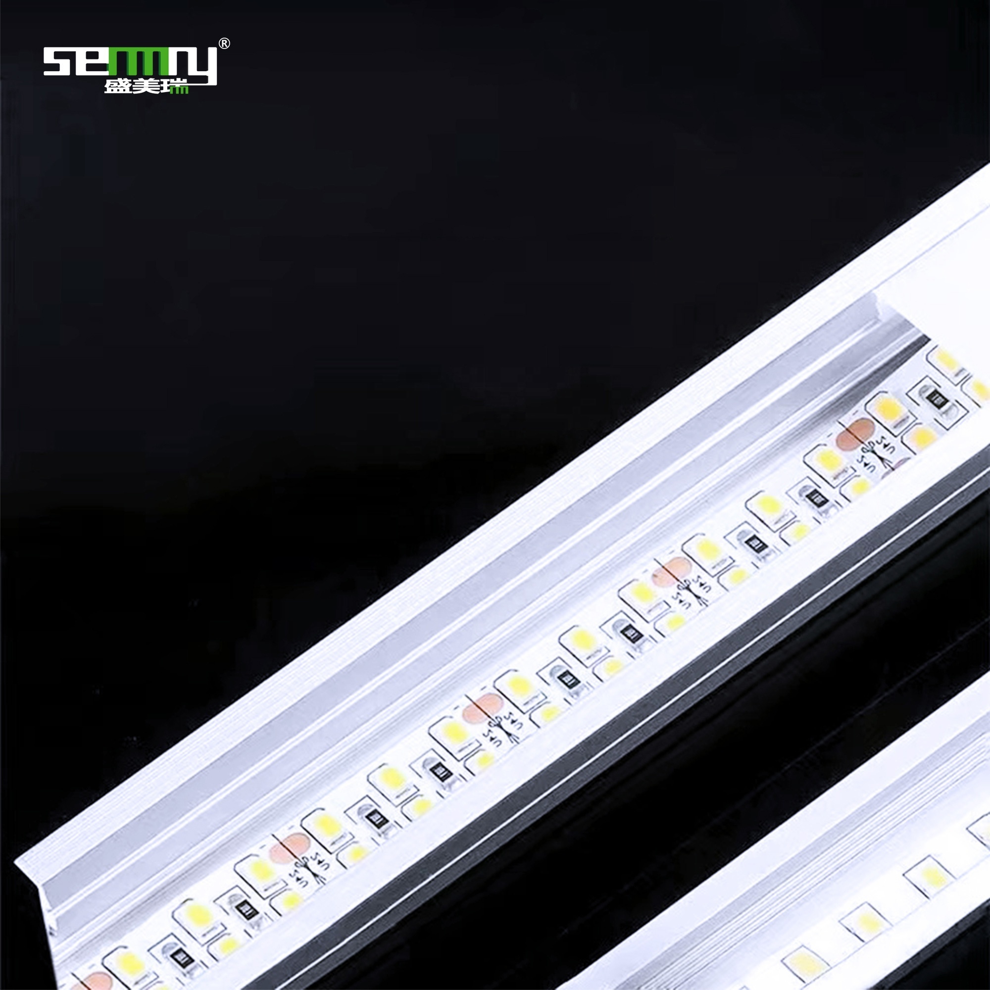 Recessed Aluminium Mounting Extrusion Strip Light LED Channel Black Led Profile Aluminium Led Strip Light