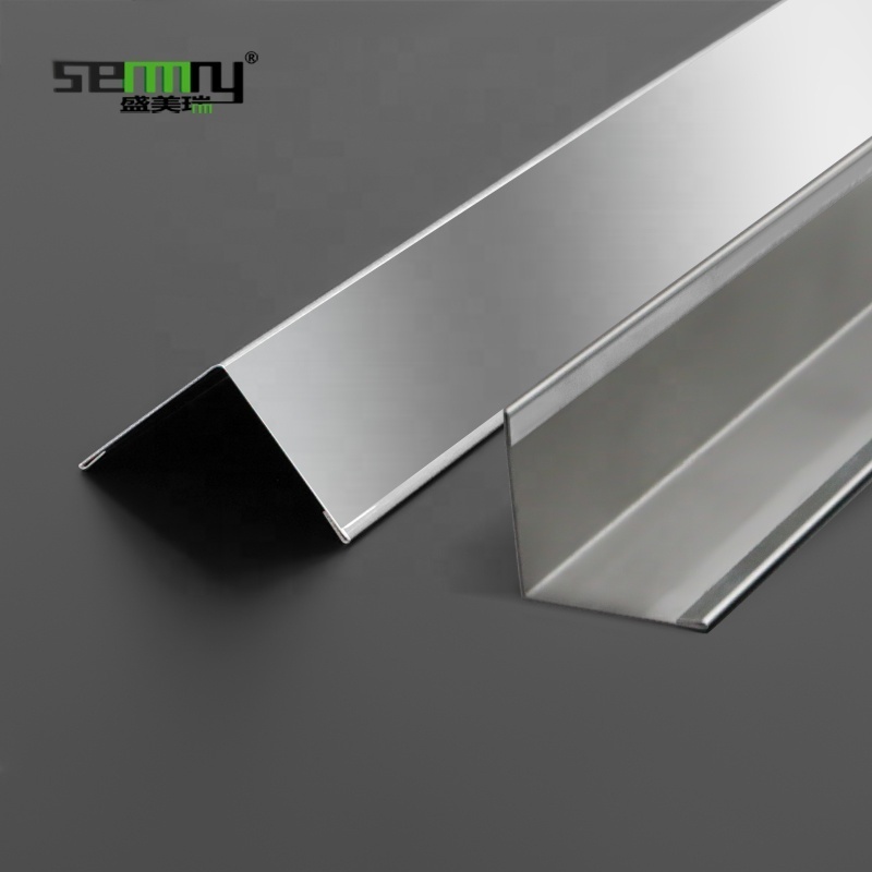 Stainless Steel Metal L Shape Edge trim Curved Corner For Outside l Shaped Tile Trim 304 Stainless ceramic tile edge trim