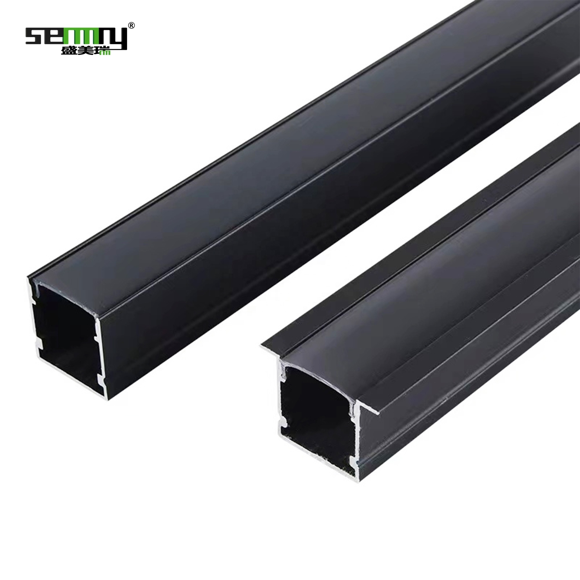 Recessed Aluminium Mounting Extrusion Strip Light LED Channel Black Led Profile Aluminium Led Strip Light