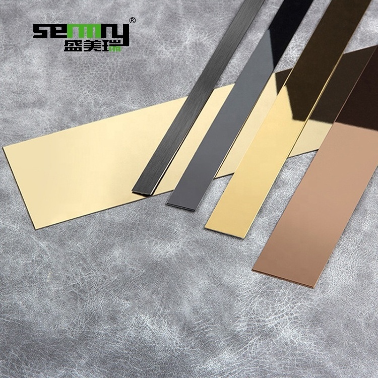 High Quality stainless steel flat trim Wall Decorative Trim 304 Stainless Steel Tile Trimming Strip