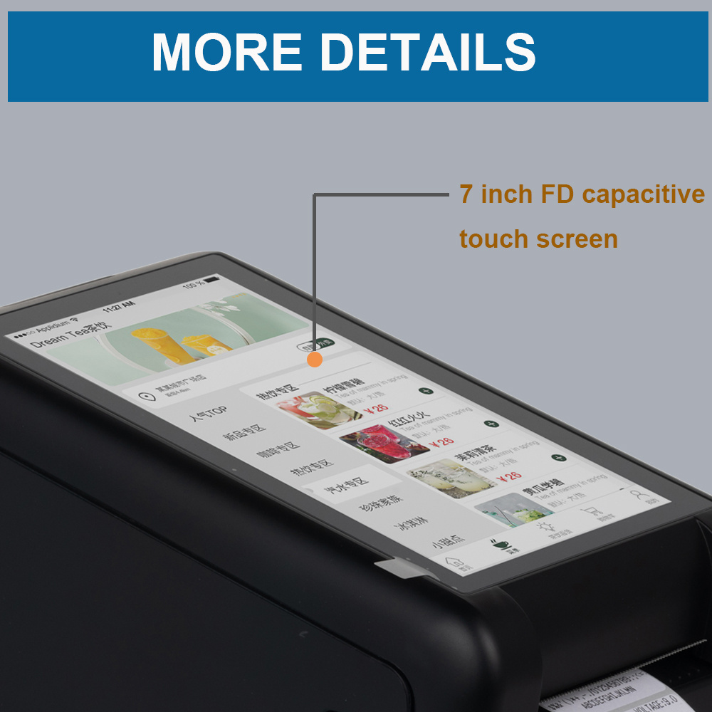 7 inch POS Terminal Portable Android POS with Built-in Printer