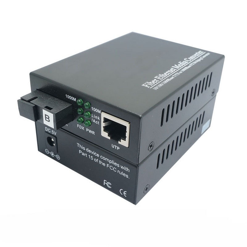 10/100/1000M Single Mode single fiber cctv media converter 40km