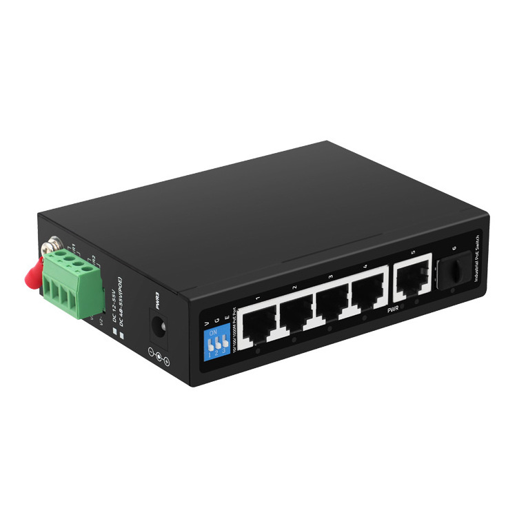 RoHS Certificated Ethernet Switch Din Mount Unmanaged Network Switch POE 5 Port Network Switch industrial