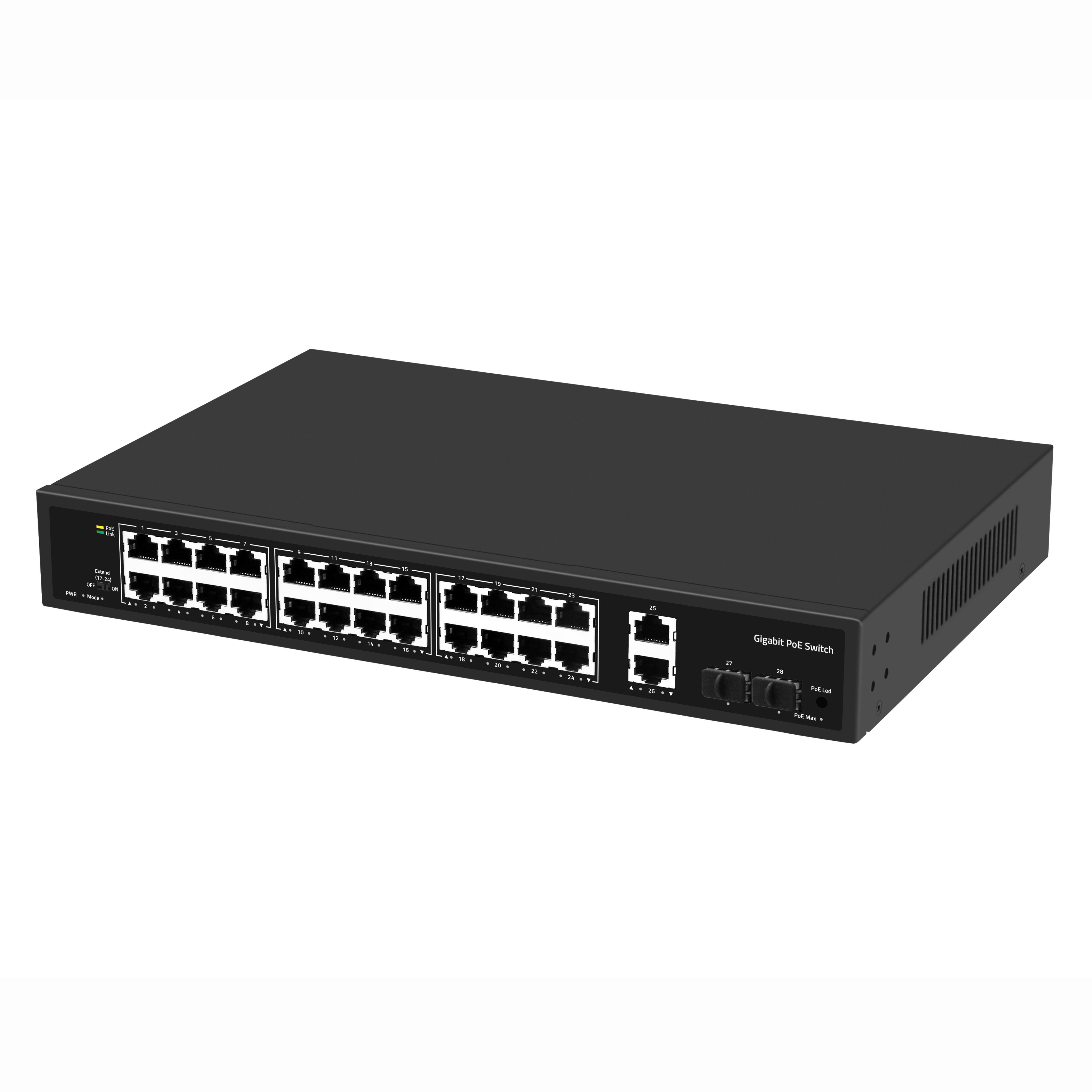 DC48V 300W 400W Built-in Power 16 24 32 48 Port Cctv Unmanaged Network Ethernet Poe Switch 48v For Hikvision Ip Camera