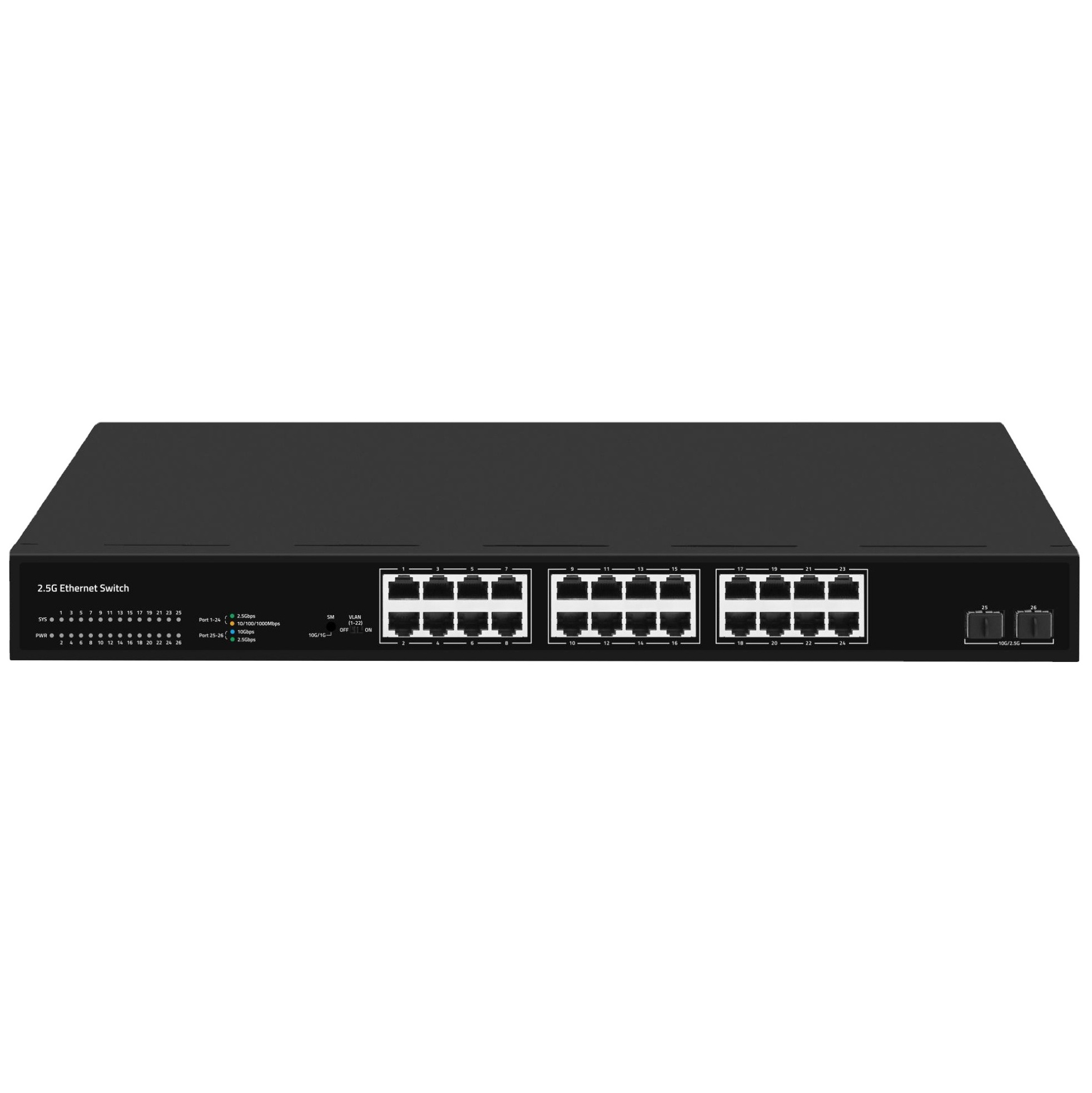 Sunsoont OEM ODM 10G SFP+ uplink ports Ethernet Switch 24 ports 2.5G network switch