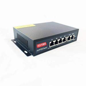 Factory price Ethernet Switch 10/100Mbps IEEE 802.3 af/at 4 ports poe switches for cctv