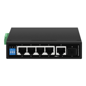 RoHS Certificated Ethernet Switch Din Mount Unmanaged Network Switch POE 5 Port Network Switch industrial