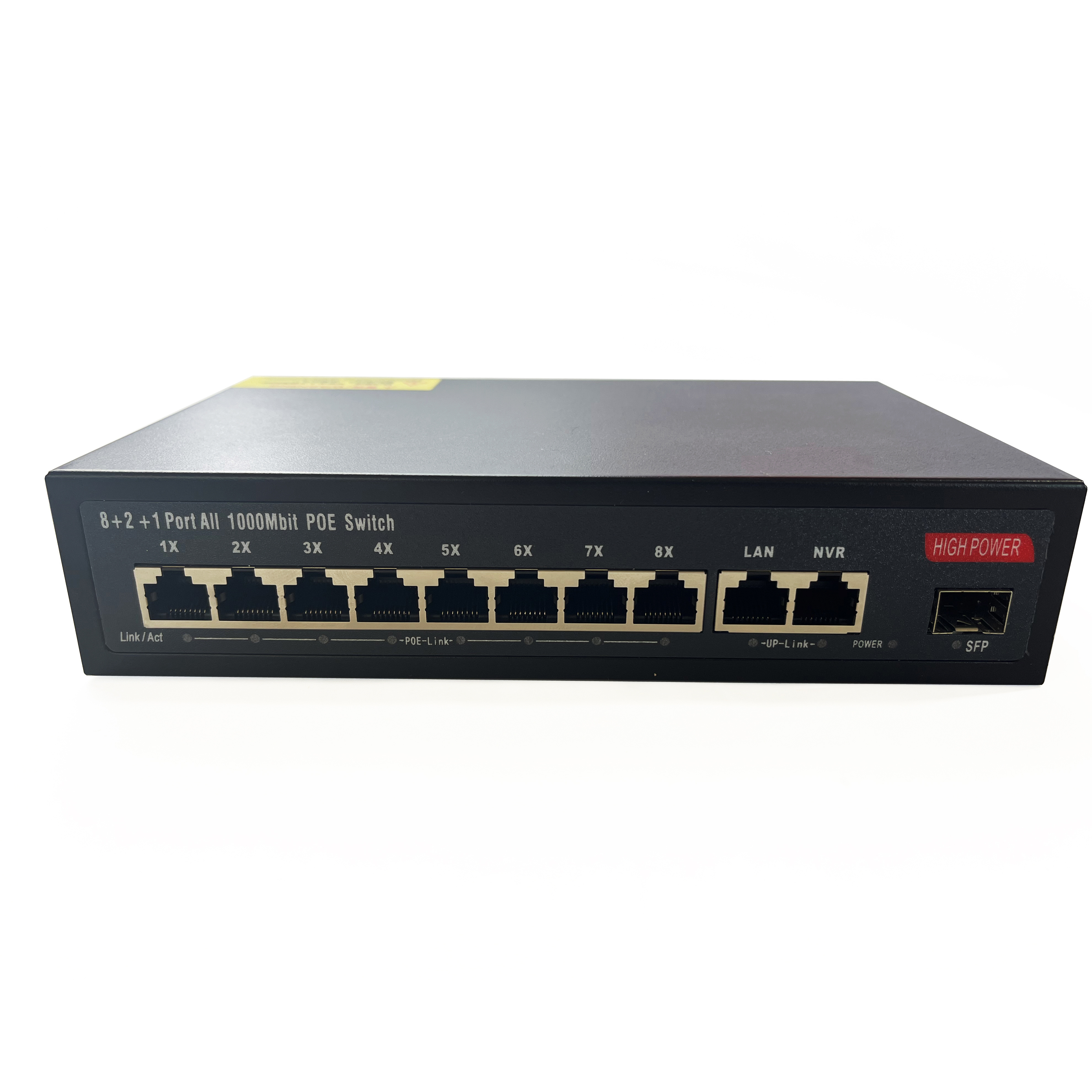 Sunsoont 48V 8 ports full gigabit poe switch for ip camera