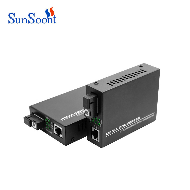 10/100/1000M Single Mode single fiber cctv media converter 40km