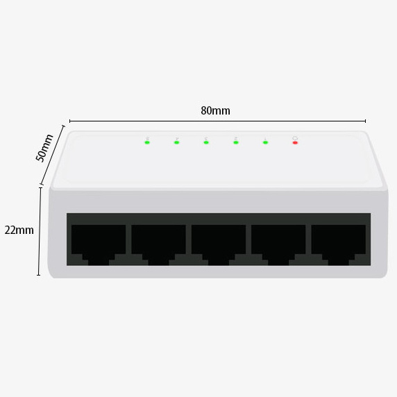 Factory price Desktop Plastic Case 5 Port 10 100 fast Ethernet network Switch hub