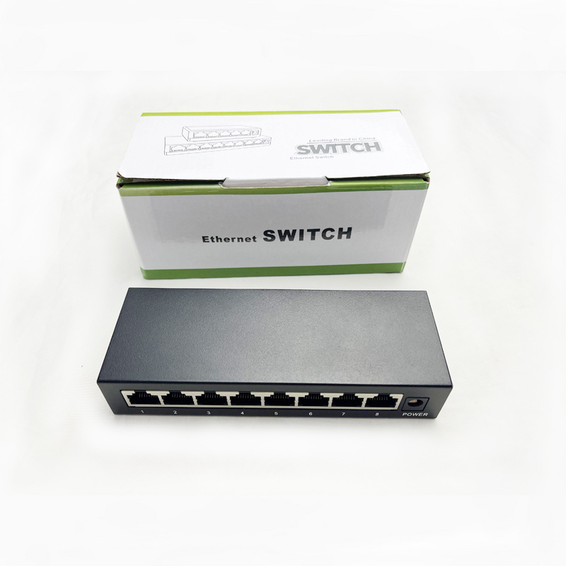 DC12v EU power plug 1000Mbps 8 ports gigabit switches ethernet