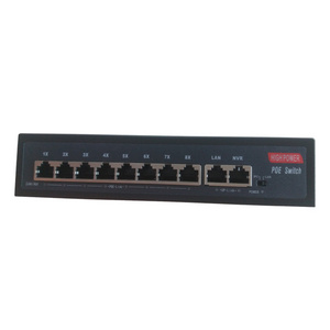 fiber switch rj45 poe 8 port gigabit unmanaged network switch 8 port 10/100