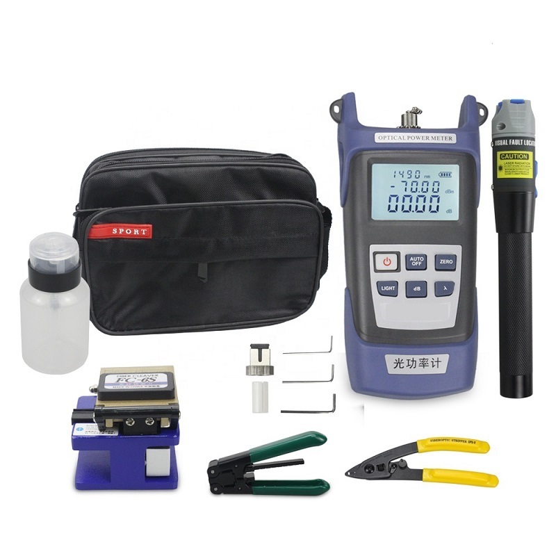 ftth fiber optic tool kit with aua-6s fiber cleav tools ftth kit