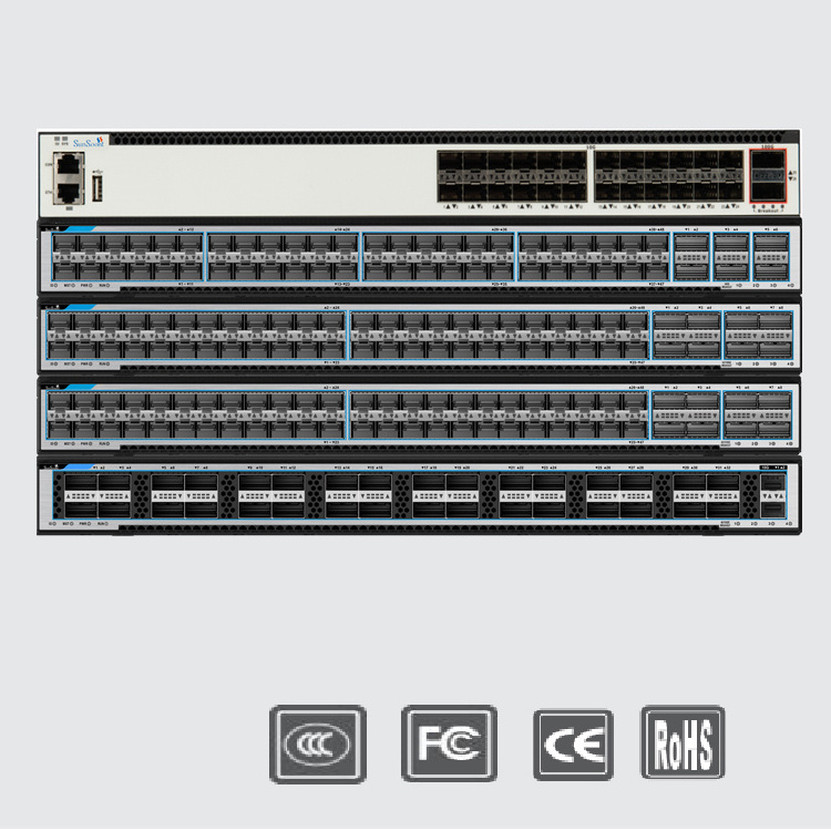 100G uplink Multi-gigabit Enterprise Switches with MPLS 32 ports Data Center switch