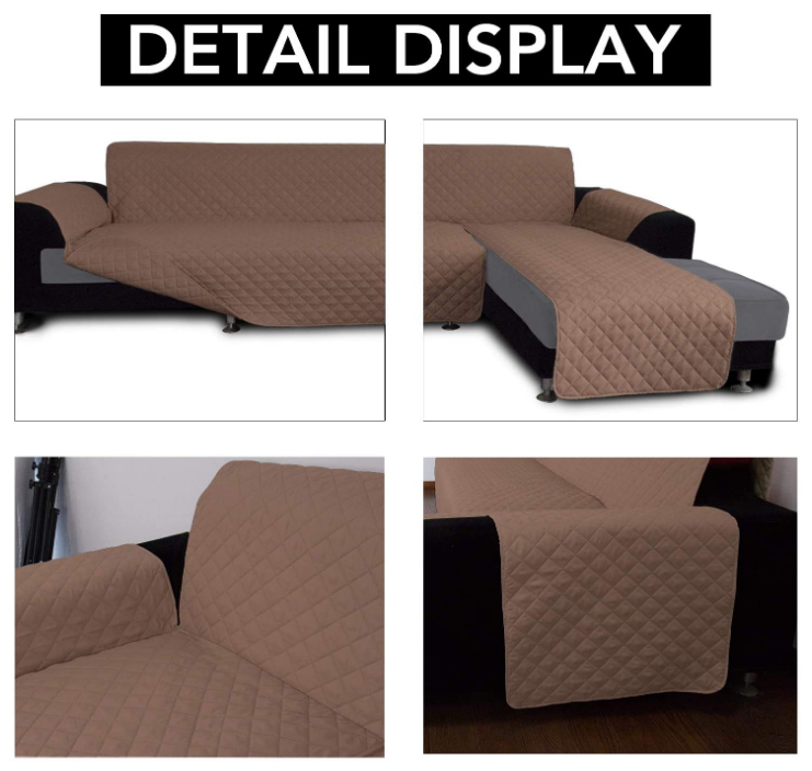 Wholesale Furniture Protector Cover Quilted Sofa Slipcover Couch Chaise Lounge Reversible Waterproof L Shape Sofa Cover