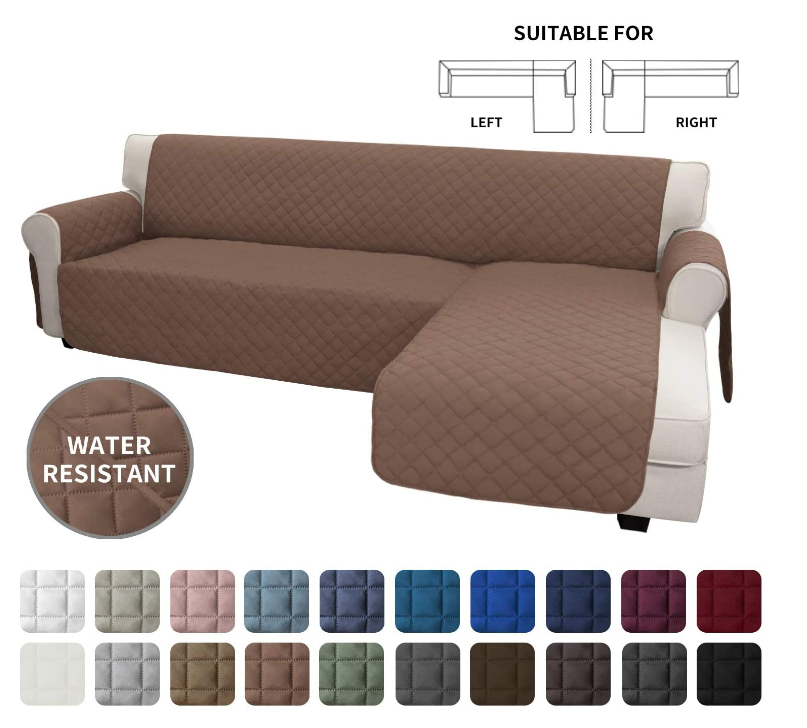 Wholesale Furniture Protector Cover Quilted Sofa Slipcover Couch Chaise Lounge Reversible Waterproof L Shape Sofa Cover