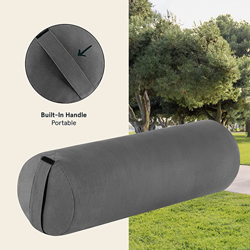 Wholesale Yoga Bolster Tube Pillow Meditation Cushions Rectangular Bolster Machine Washable 100% Cotton Cover Yoga Bolsters