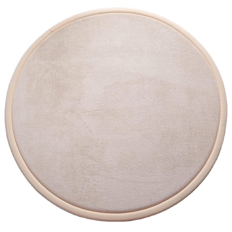 Home Decor Living Room Playmat Floor Protector Coral Velvet Round Soft Rug Anti-slip Memory Foam Rug for Kids