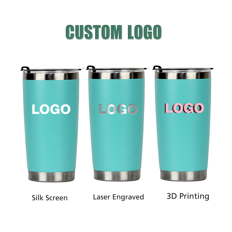 Wholesale Customized 20oz Coffee Tumblers Vacuum Insulated 20oz Bear Tumbler Cups with Lids and Straws