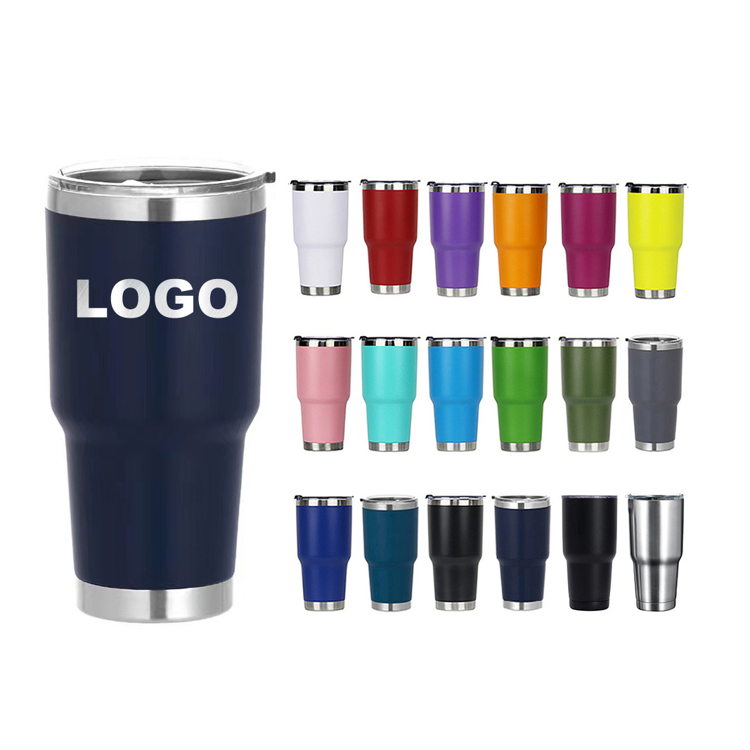 Wholesale Customized Logo 20oz Tumbler Cup Stainless Steel with Powder Coated Colors Vacuum Insulated 20oz Tumbler Bulk in Stock