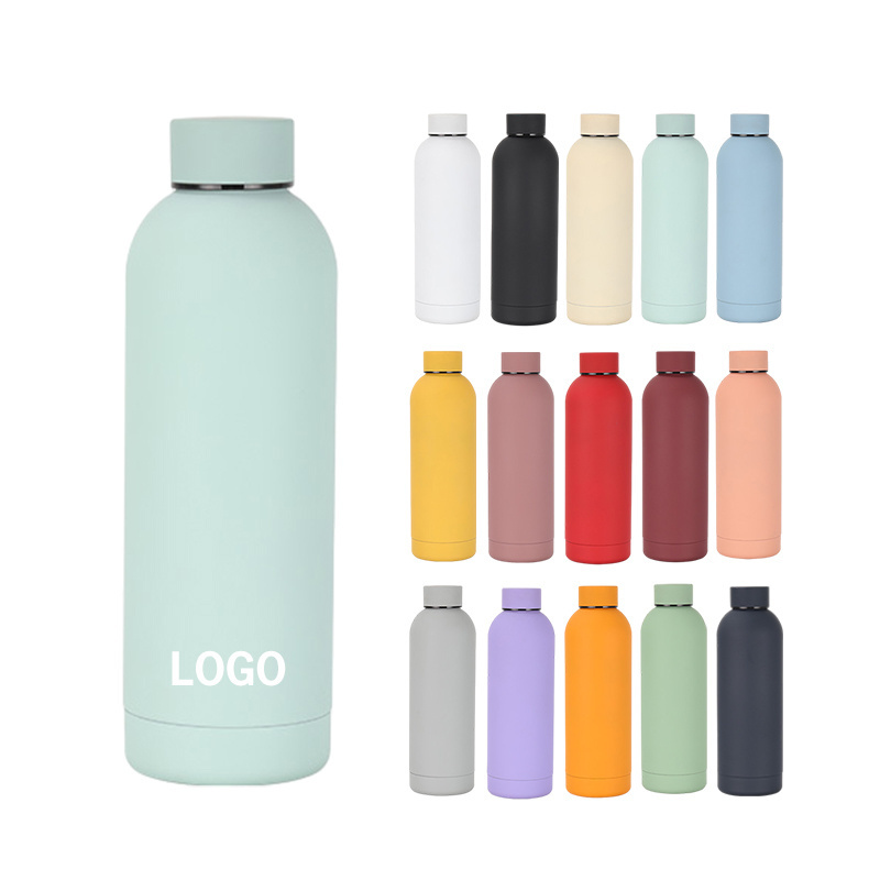 Wholesale 2022 New Arrival Customized Logo 350ml/500ml/750ml/1000ml Sport Water Bottles Stainless Steel Insulated Water Bottles