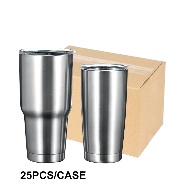 USA Warehouse Stocked 20oz/30oz 304 Stainless Steel Coffee Tumbler Cups with Lids FREE SHIPPING, 2-4 days arrived