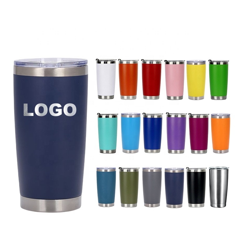 Wholesale Customized 20oz Coffee Tumblers Vacuum Insulated 20oz Bear Tumbler Cups with Lids and Straws