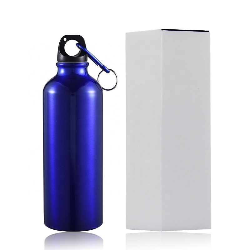 Factory Wholesale Customized 400ml 500ml 600ml 750ml 1000ml Aluminum Sports Water Bottles with Lids and Carabiners