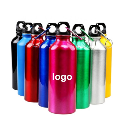 Factory Wholesale Customized 400ml 500ml 600ml 750ml 1000ml Aluminum Sports Water Bottles with Lids and Carabiners