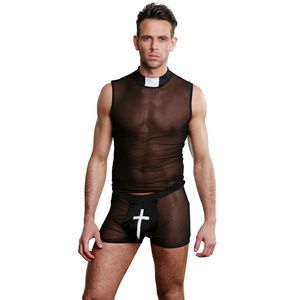 Sunspice brand wholesale ODM OEM factory sexy halloween men nun cosplay costume