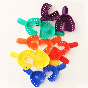 Denture material disposable colorful 3D plastic impression teeth trays for dental