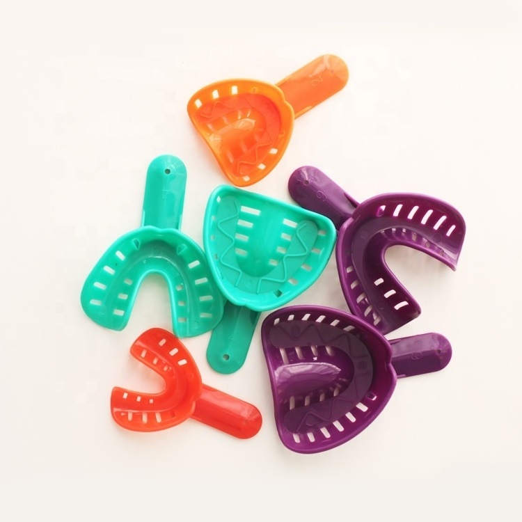 Denture material disposable colorful 3D plastic impression teeth trays for dental