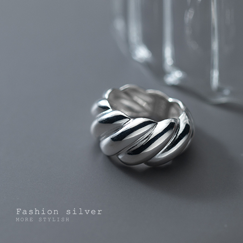 S925 Silver Ring for women simple finger rings punk jewelry