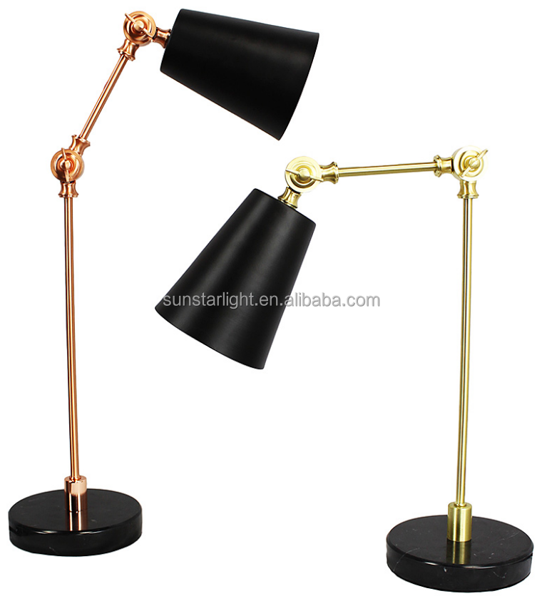 Flexible Arm Metal Fancy Table Lamp American And European Style Reading Lamp Bedside Table Lamp