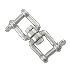 Double Ended Swivel Eye Hook 304 Stainless Steel jaw to jaw Swivel Shackle Ring Connector