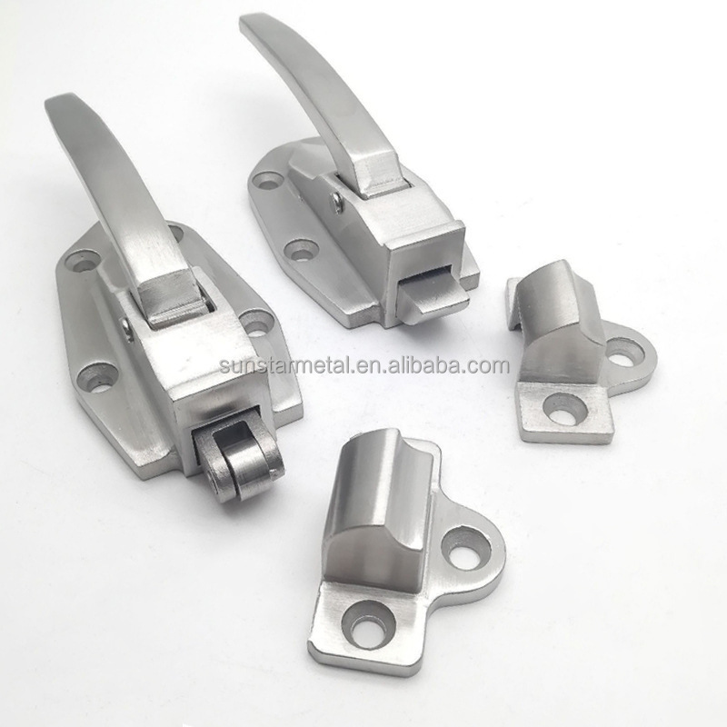 Stainless steel flush mount COMPLETE LATCH KIT for cold rooms