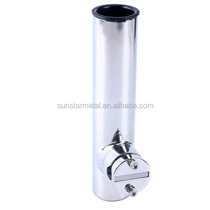 Stainless steel marine accessories hardware fishing rod holder removable rod tube holder for boat