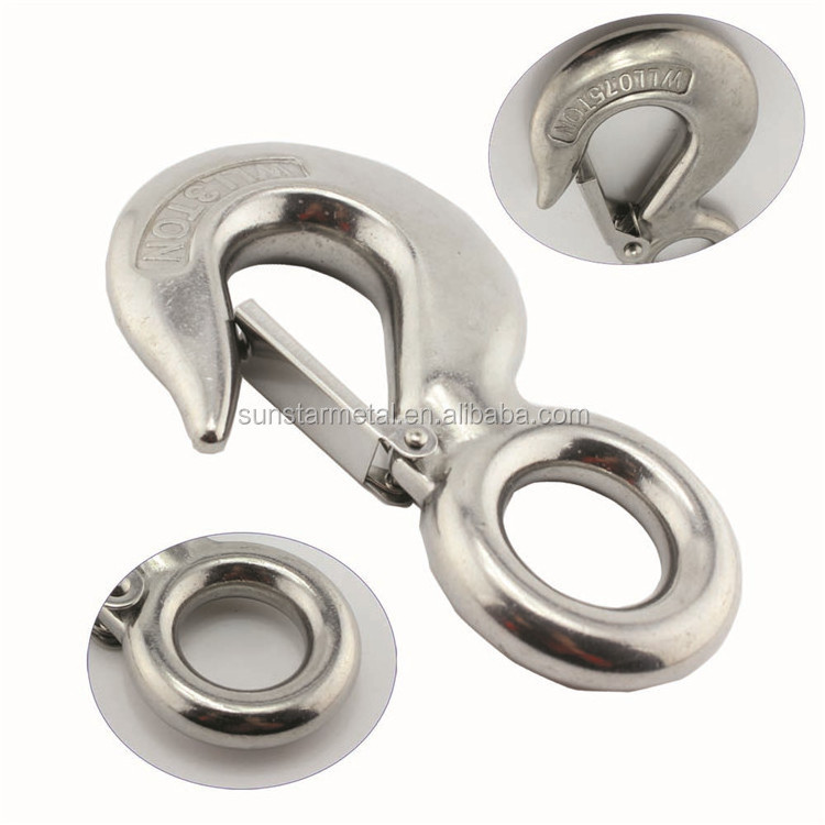 Marine grade Stainless steel Swivel Eye Clevis Lifting Chain Snap Hook