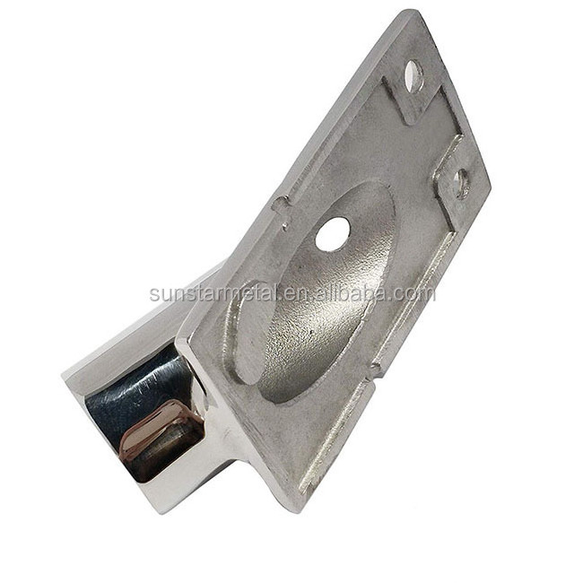 Boat Hand Rail Fitting 30 60 90 degree 1inch  Rectangular Base Side Mount Tee Elbow Marine 316 Stainless Steel