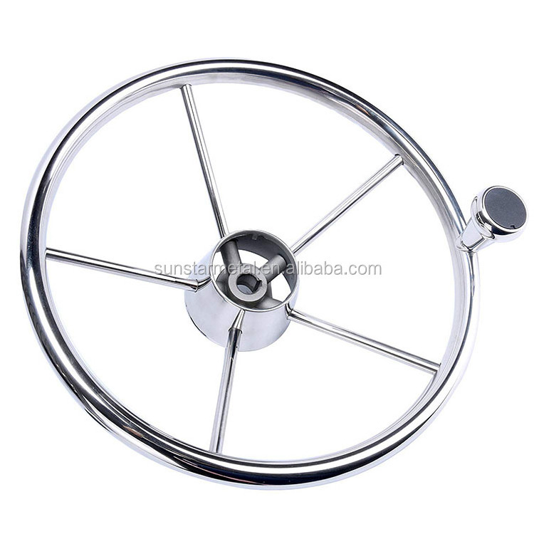 Inflatable boat steering wheel stainless steel steering wheel Knot kit for boat