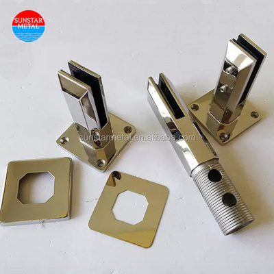 Stainless steel glass spigot glass clamp for swimming pool fence