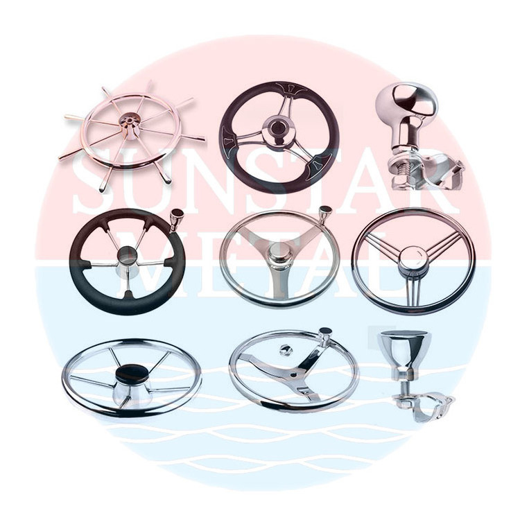 Marine boat Stainless Steel Steering Wheel Marine Accessories for boat yacht