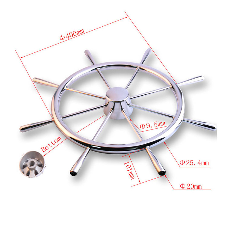 Inflatable boat steering wheel stainless steel steering wheel for boat