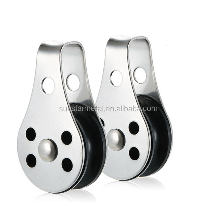 25MM Small pulley marine stainless steel lifting wire rope pulleys for wire rope