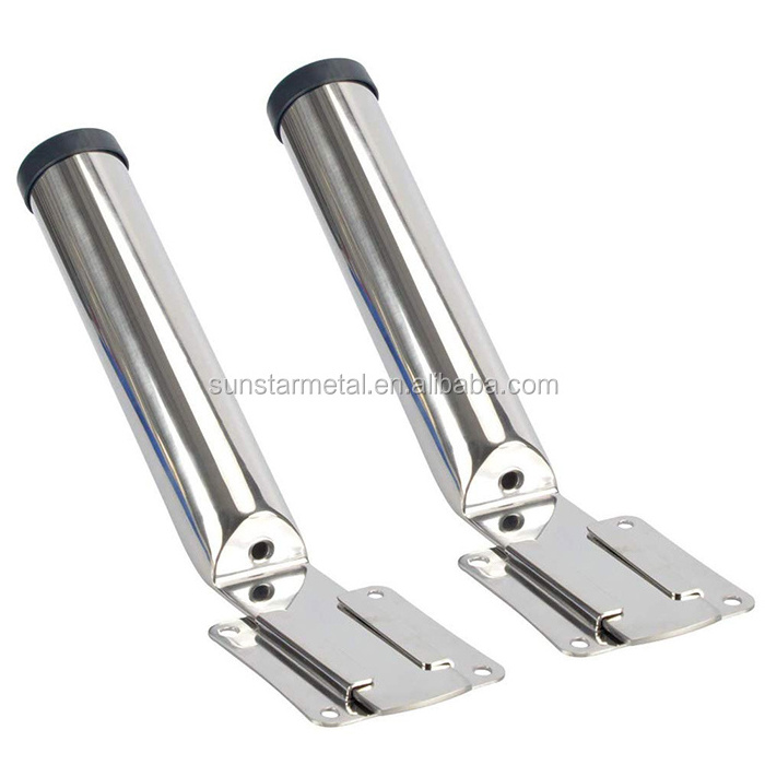 Stainless steel marine accessories hardware fishing rod holder removable rod tube holder for boat