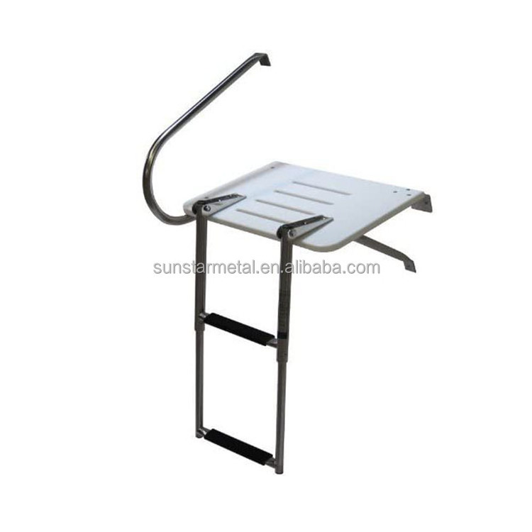 stainless steel fishing folding 2 3 4 steps easy climb pontoon dock boat ladder platform