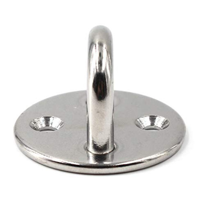 5 6 8mm 304 Stainless Steel Round Eye Pad Plate Anchor Mount Great for Yoga Swings Hammocks Boat Rigging Marine Deck Hardware