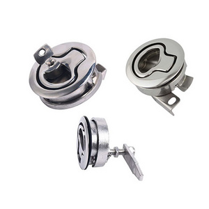 Marine hardware No Locking stainless flush pull boat hatch Latch marine slam latch with gasket